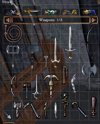 Emporium weapons inventory